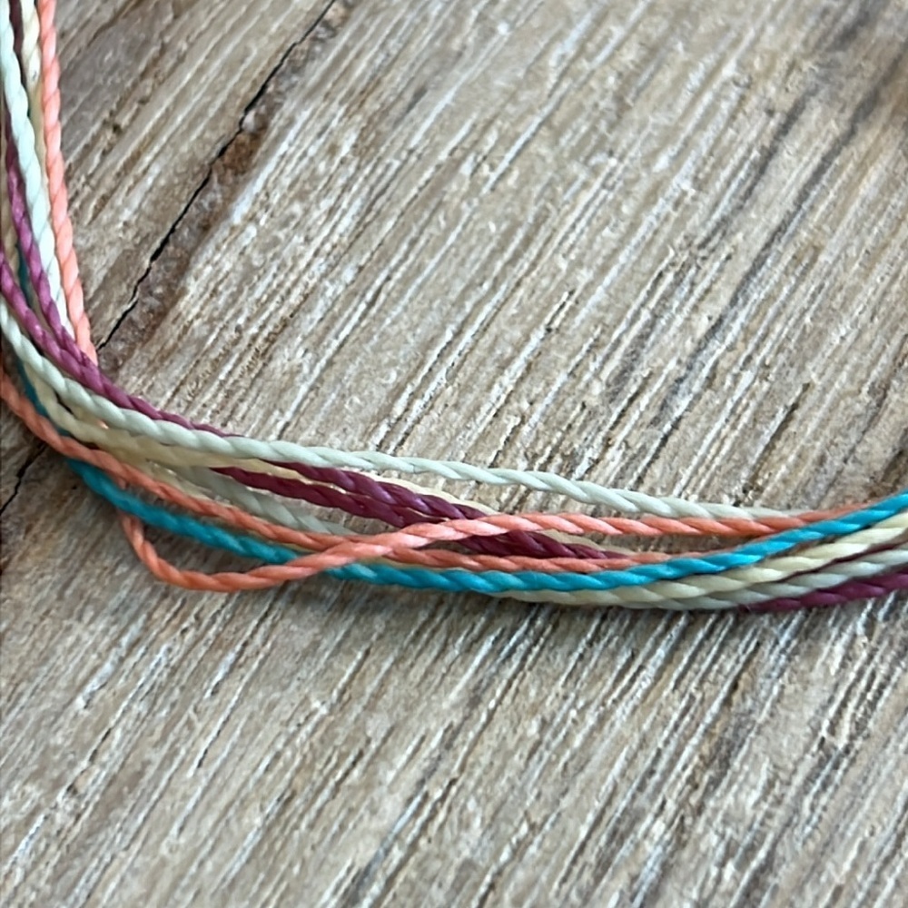 Pura Vida Bracelet Bundle Peach Orange Coral Shell Seed Bead Silver String Rare - Picture 7 of 8
